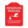 Signmission Reserved Parking For New Mothers & Mothers To-be Heavy-Gauge Aluminum Sign, 24" x 18", RW-1824-9762 A-DES-RW-1824-9762